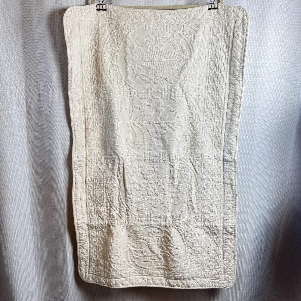 Pillow Sham 1 Williamsburg by Ellery Homestyle Matelasse Quilted Ivory King EUC